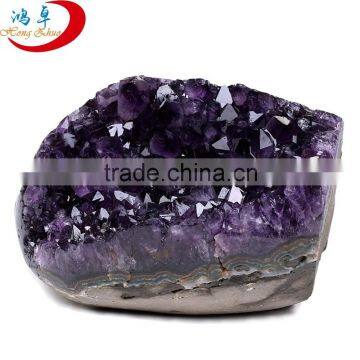 wholesale real natural rough small size amethyst crystal geode stone/fengshui ornamental stone/raw crystal stone