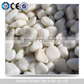 White Tumbled Cobble Pebble Stone With Competitive Price