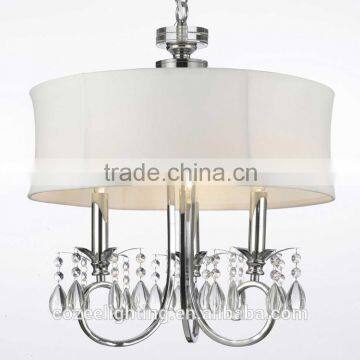 Hanging Lights Led Lighting Modern Lamps Chandelier Home Decor Pendant Lamps Lighting Crystal Chandelier White Fabric CZ1035/3