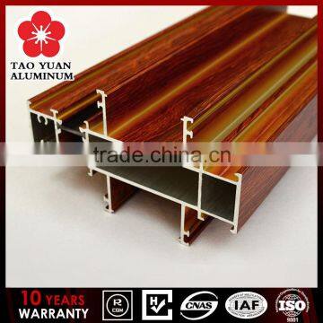 China manufacturer wooden grain aluminum window and door