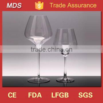 Popular 2015 Hot Sell Artificial Tempered Foot Wine Glass