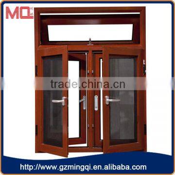 Thermal break aluminium tempered glass window for villa