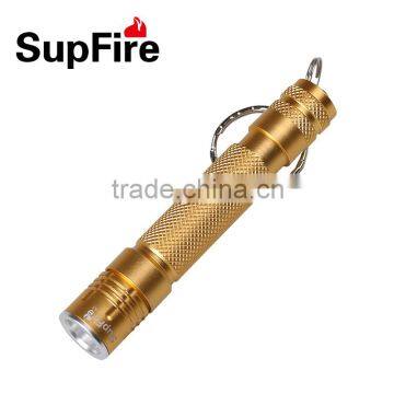 strong light SupFire A1 mini LED flashlight 80lumen 3w keychain torch CR XPE