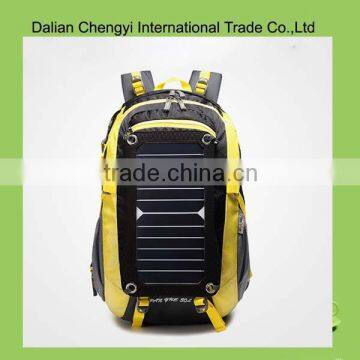 Eco-friend qualified oxford hiking solar backpack with power supplier