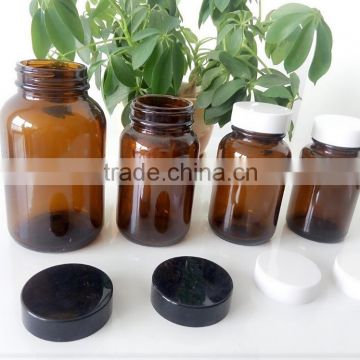 Amber Glass pharmaceutical Bottles with aluminum caps