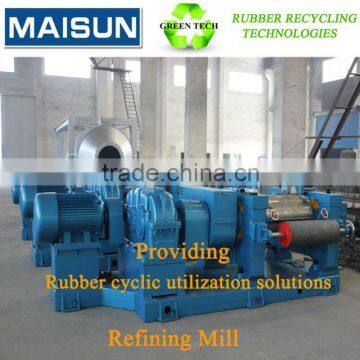 rubber refining mill for waste tyre/used tires recycling production line