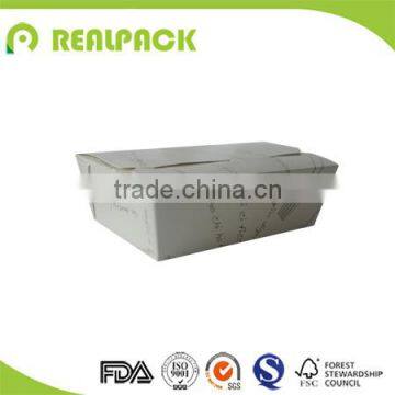 Disposable custom made take away paper board box