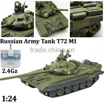 2.4G rc Airsoft Tank 1:24 rc Tank T72 VS Tank With Shooting BB Russian Tank T72 M1 photo-5