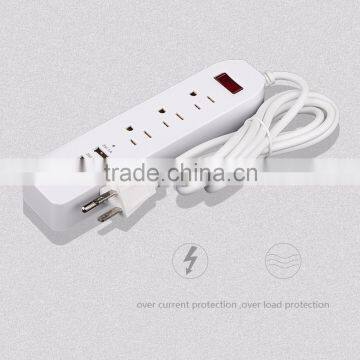 13 Amp US Energy Saving Switched Socket Outlets Power Strip with master Switch and 3 usb port