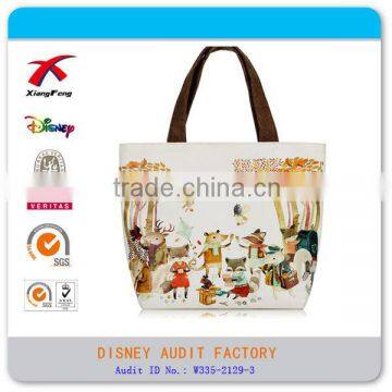 OEM production shopping canvas bag for women