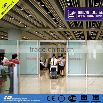 Automatic sliding door, security glass, aluminium frame, CE UL ISO9001 ISO14001 certificate