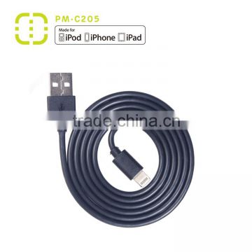 MFi Certified USB Round Cable (Black/white)