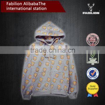 Long-sleeved velvet hooded hedging letters printing for cotton hoodie