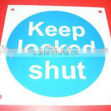 KEEP LOCKED SHUT pvc warning sign (M-CS086)