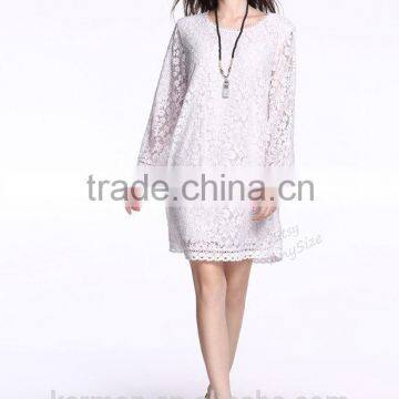 Any Size Delicate Lace Loose Dress Casual Dress Plus Size Dress photo-4