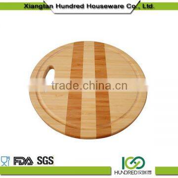 Cheap smooth edge round bamboo wood cutting boards