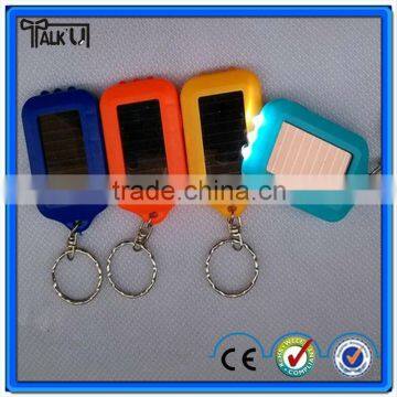 Fashion solar led lamp with key chain/high quality led key chain/flashlight lamp with key chain