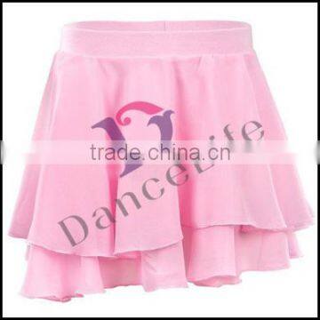 C2322 Kids Chiffon Ballet Skirt Wholesale Girls 2layers Long Chiffon Skirt for Ballet Dance Skirt photo-2