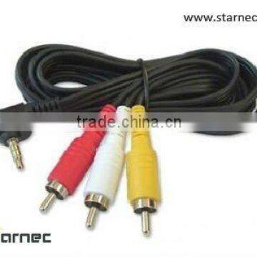 Camcorder Cable, 3.5mm Male to RCA A/V, cable to rca