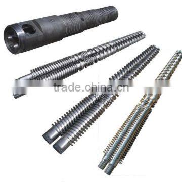 Conical twin screw and barrel