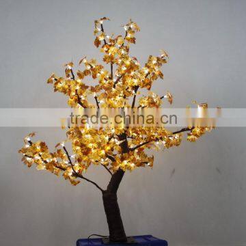 1.2m Small Golden Leaves Artificial Maple Tree Light for Landscape Decoration