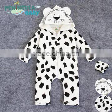 2015 baby kids bodysuit long sleeve thick clothes lion design