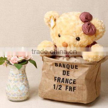 PE laminated jute bag for gifts storage