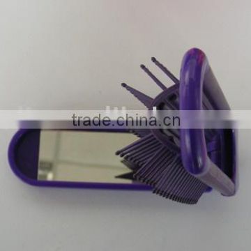 pocket foldable comb with makeup mirror