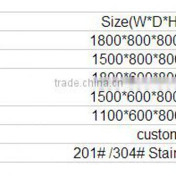 1.2M Two Layers SS Commercial Industrial Kitchen Work Table Workbench for Hotel Restaurant With Separated Assembled photo-2