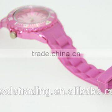 Hot Selling New Design Waterproof Fashion Pink Silicon Promotion Watch photo-2