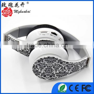 Radio Bluetooth Headphone with Memory Card Slot and Printed Logo OEM