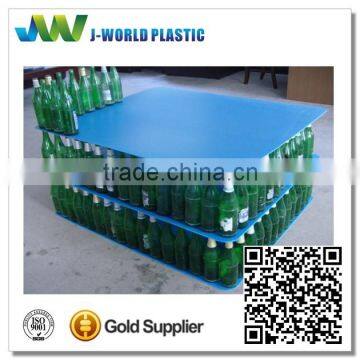 pp corrugated plastic pannel with sealed edged and round corner for packaing glass bottle