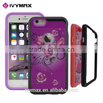 IVYMAX stylish design rose flower printing 2 in 1 crucial bumper case for iphone 6s accesorieo fundas para celulares personaliza                        
                                                                                Supplier's Choice