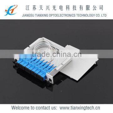 1x8 slot box fiber PLC splitter