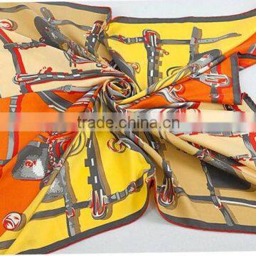 Gometry Dsign for 100% Silk Square Scarf photo-4