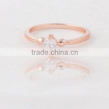 Wholesale Rose Gold Anodized Finger Ring Lady Fashion Finger Ring Jewelry