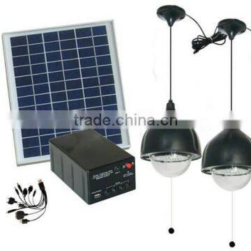 10w Solar led lighting kit with phone charger and 2bulbs