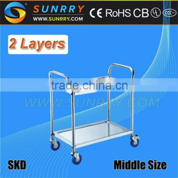 Multifunctional Stainless Steel Push Cart And Dining Serving Cart For Sale