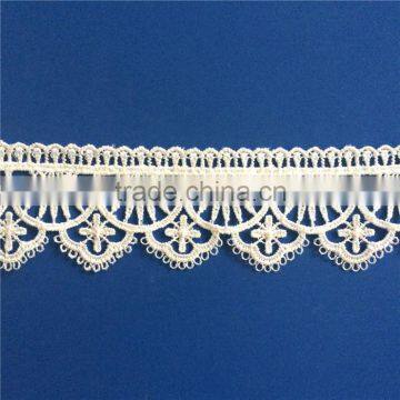 High quality fashion polyester battenburg lace fabric