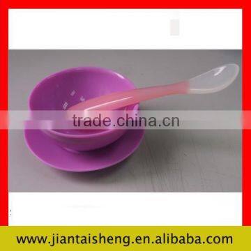 100%silicone baby bowl spoon plate set wholesale