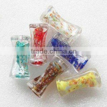 Handmade Lampwork Loose Tube Beads Provider, Multicolor(LAMP-ZZZ147-M)