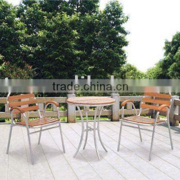 Aluminum wooden furniture set