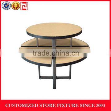 Round shop clothes table display stand