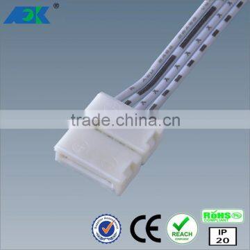 Solderless LED RGB 5050 SMD flexible led strip connectors with 4 wires