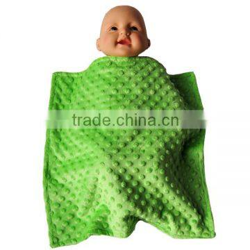 Wholesale Fit for Baby Girl Minky Lime Folding Small Size Blanket for Doll