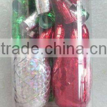 HOT SALE 12PCS Silver/ Red/Green Holographic Curling Poly Gift Ribbon Bows Set