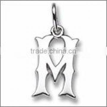 English letter M charms alphapet M charms and pendants with different style