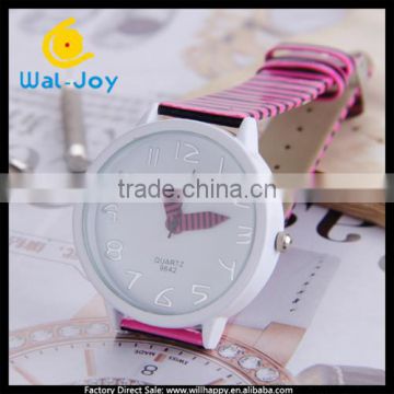 2014 new vogue stripe lovely Womage women watch(WJ-1511)