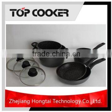 8Pcs Forged Aluminium Marble Stone Coating Cookware Set photo-2