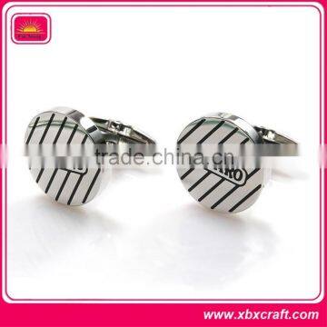 Polished and Ornament Silver Plated Cufflinks photo-2